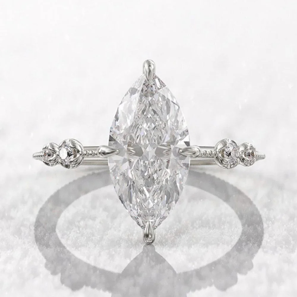 Exclusive 3a Marquise Cut Cubic Zirconia Ring For Women Fb16fa1061